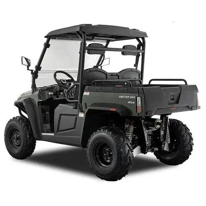 Casavibeo Vectors 500 4WD UTV with rugged tires and sturdy build, positioned outdoors on a dirt trail.