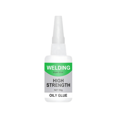 Belro high-strength oily welding glue in a 50g container, suitable for durable bonding in tools and hardware applications.