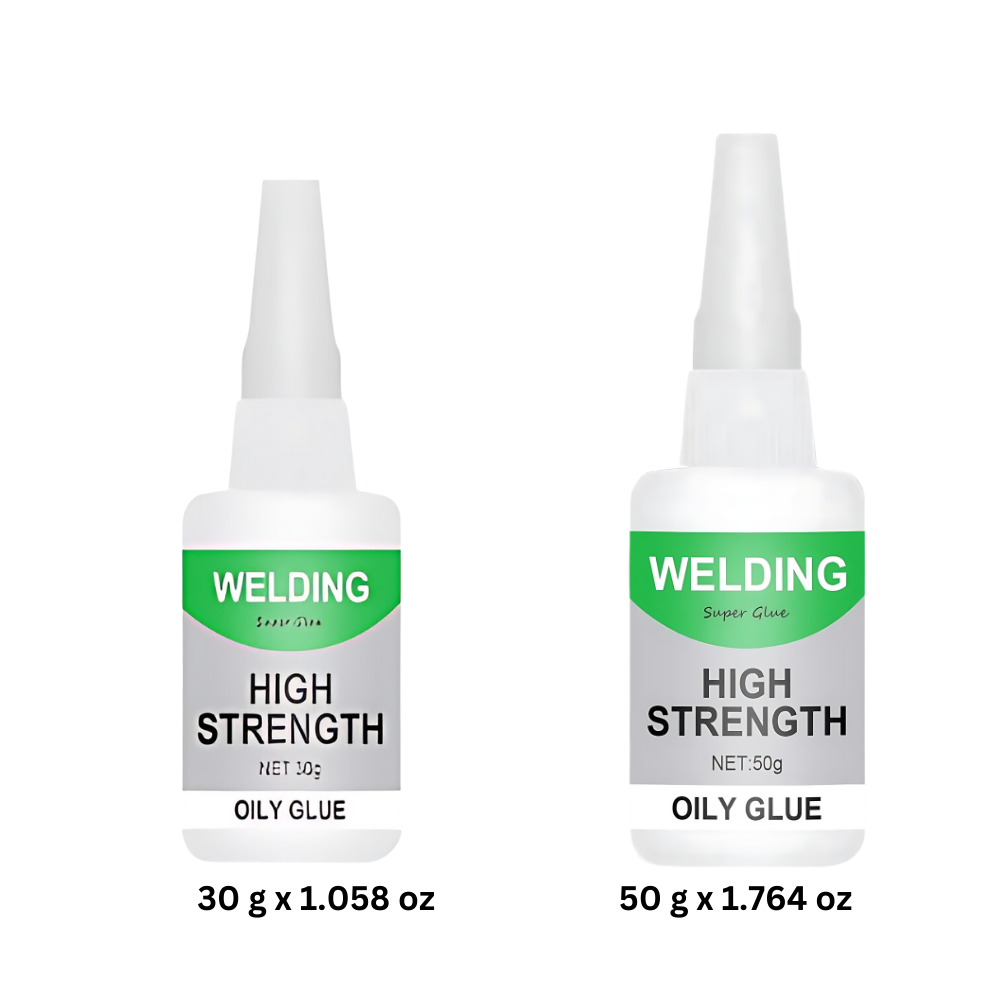 Belro versatile welding high strength oily glue applied to metal surfaces, showcasing its strong adhesive properties for tools and hardware.