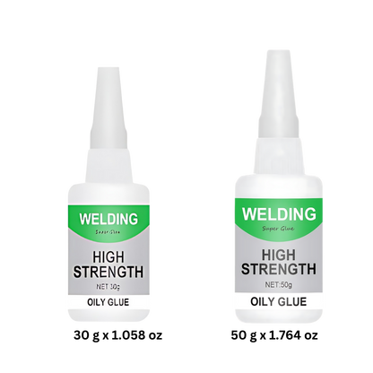 Belro versatile welding high strength oily glue applied to metal surfaces, showcasing its strong adhesive properties for tools and hardware.
