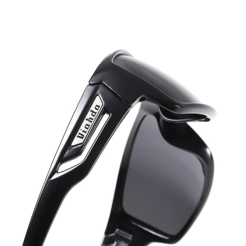 BowLift polarized military sunglasses with UV400 protection, designed for fishing and outdoor sports, featuring sleek black frames.