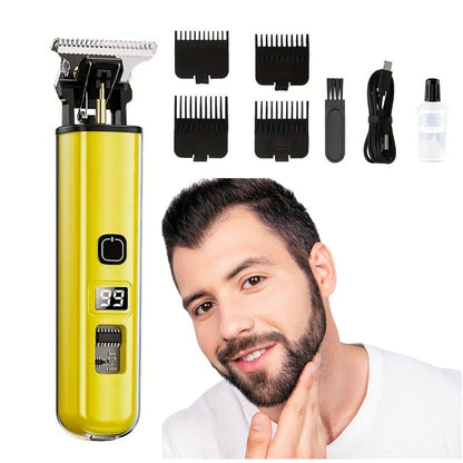Belro cordless professional hair clippers with attachment accessories, designed for precise hair trimming and styling.