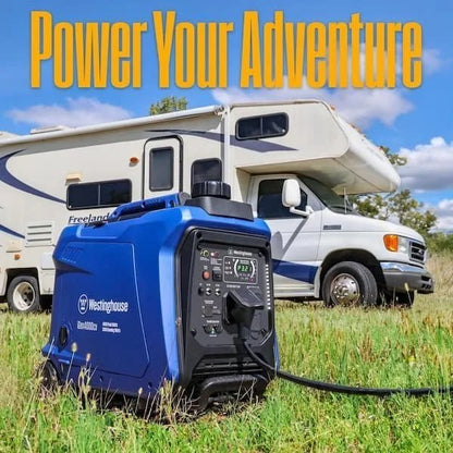 Casavibeo 4,000-Watt gas-powered portable inverter generator with recoil start and LED data center display.