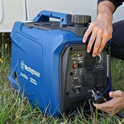 Casavibeo 4,000-Watt gas-powered portable inverter generator with recoil start and LED data center display.