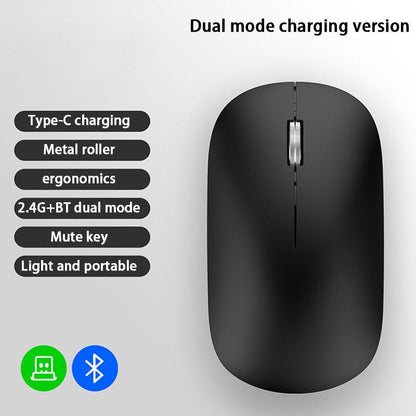 Belro Bluetooth wireless computer mouse with ergonomic design, black color, and scroll wheel for smooth navigation.
