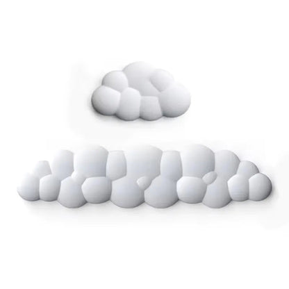 White Belro Memory Foam Cloud Wrist Rest for keyboards, ergonomic support for comfortable typing on electronics and computer setups.