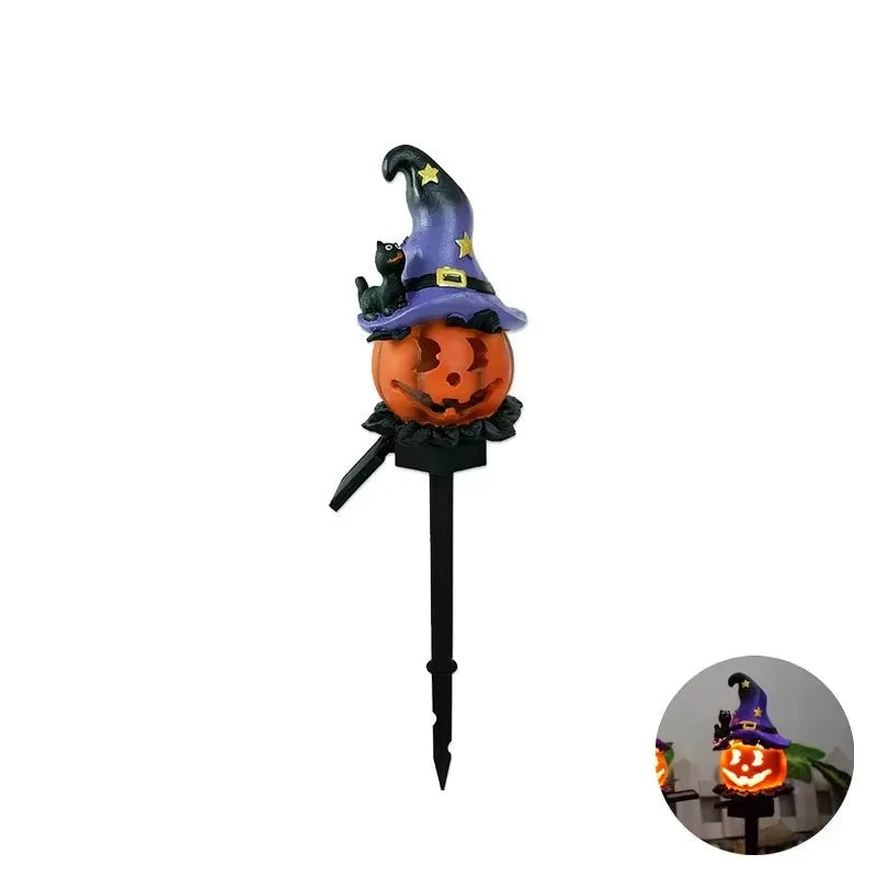 Belro Halloween solar outdoor decoration featuring a wizard-themed umbrella accessory for festive outdoor lighting.