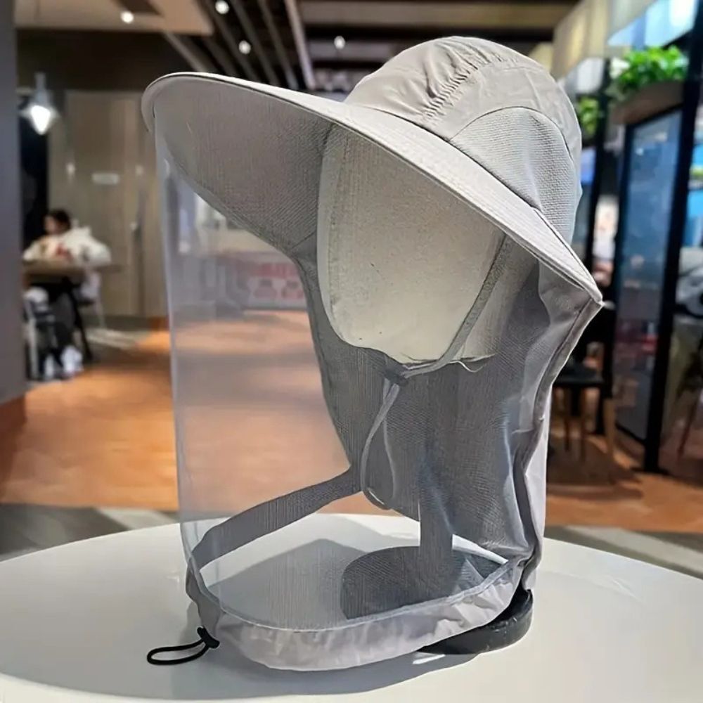 Belro wide brim sun and mosquito protection hat with breathable fabric, designed for outdoor sun protection and insect shielding.