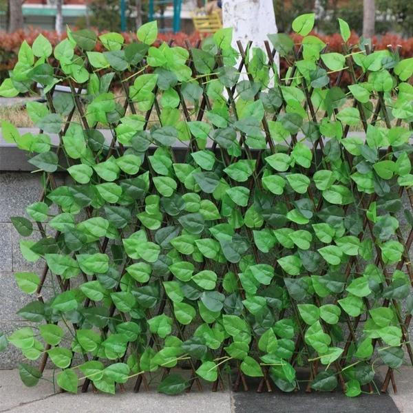 Belro retractable artificial garden plant fence, outdoor decorative fencing for home garden, flexible and easy to install.