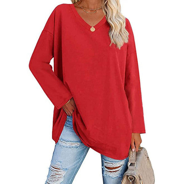 Belro women's v-neck top, stylish and comfortable shirt with a flattering neckline, perfect for casual or dressy occasions.