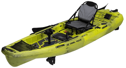 Casavibeo 10ft Radar Modular Propeller Drive Pedal Fishing Kayak with 430lbs capacity, showing the kayak's sleek design and dual-piece construction.
