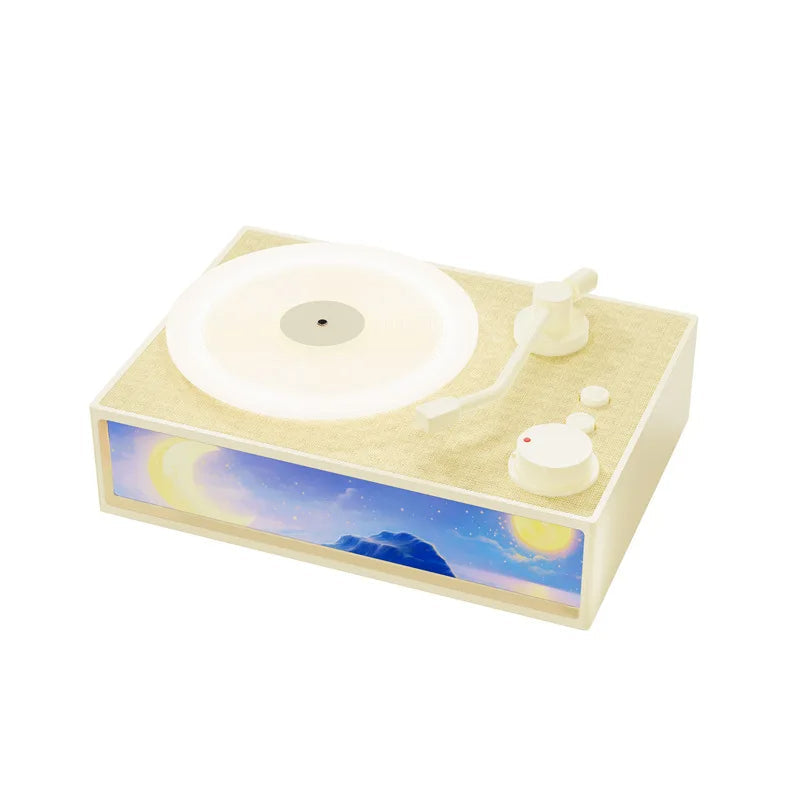 Yellow Belro aromatherapy Bluetooth speaker with built-in night light, showcasing a sleek design and ambient lighting.