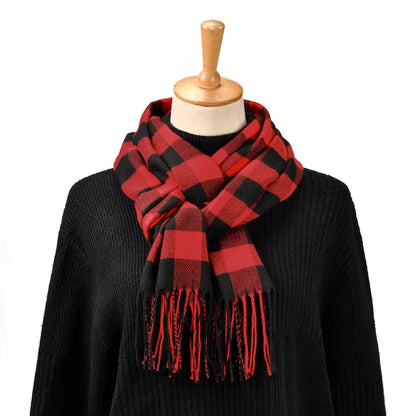 Belro luxury plaid cashmere winter scarf for men, soft and warm accessory with classic pattern, ideal for cold weather.