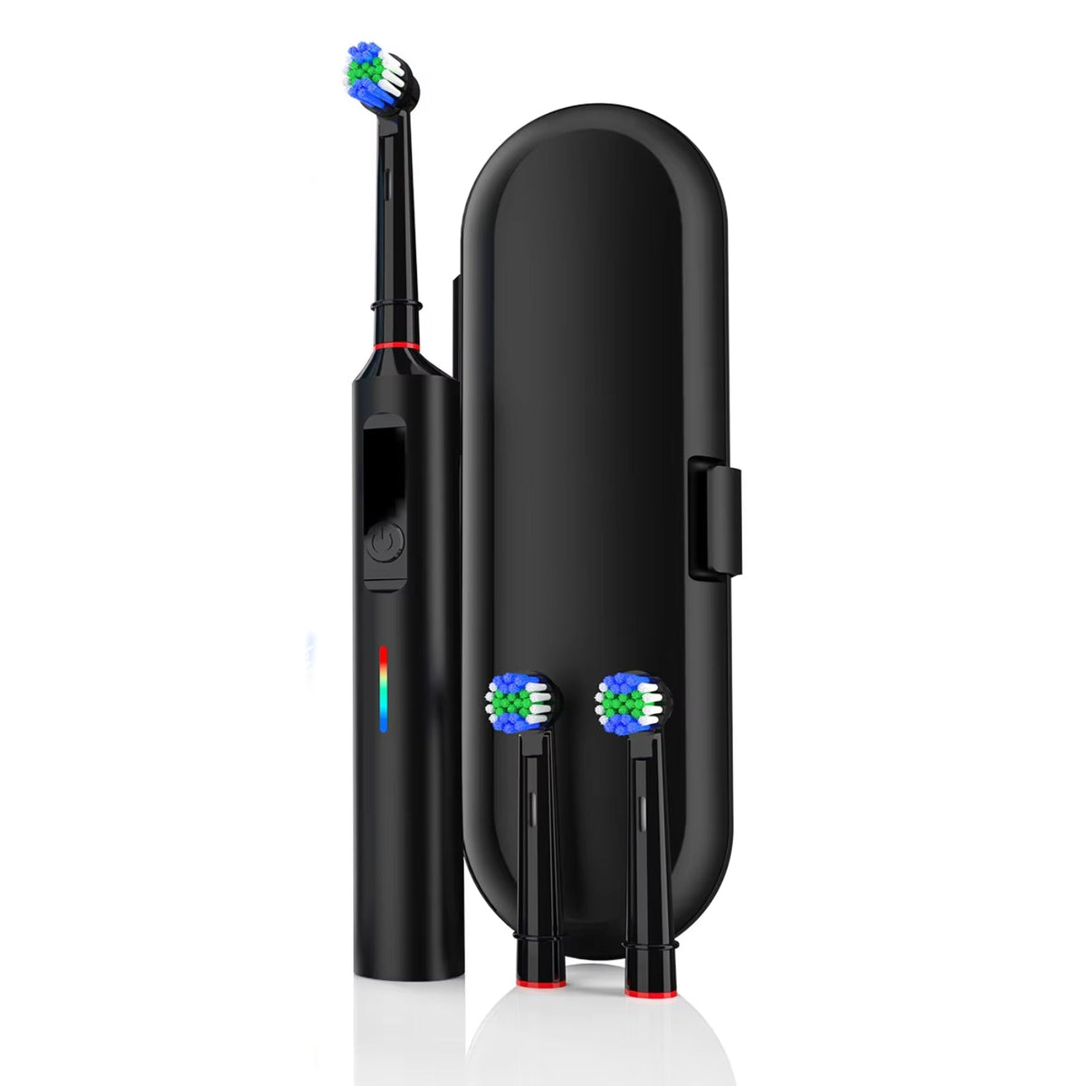 Belro 360 rotating electric toothbrush with sleek design, showcasing the rotating brush head for effective oral cleaning.