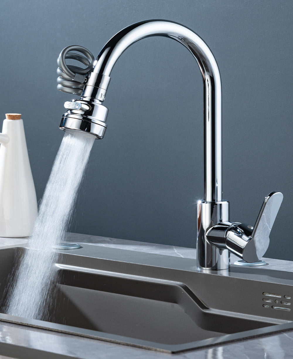 Belro Faucet Extender tool shown in use, extending a bathroom or kitchen faucet for easier access and usability.