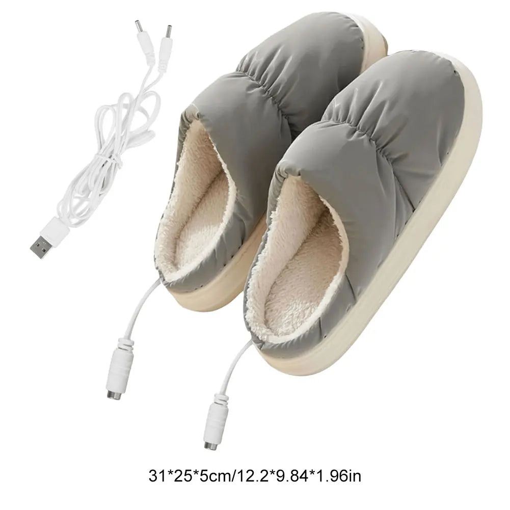 Belro USB heated slippers with electric foot warmer design, cozy footwear for cold weather.