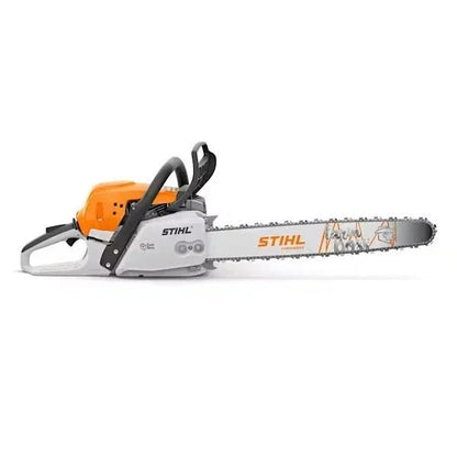 Stihl MS 271 FARM BOSS chainsaw with black and orange body, displayed on a plain background.