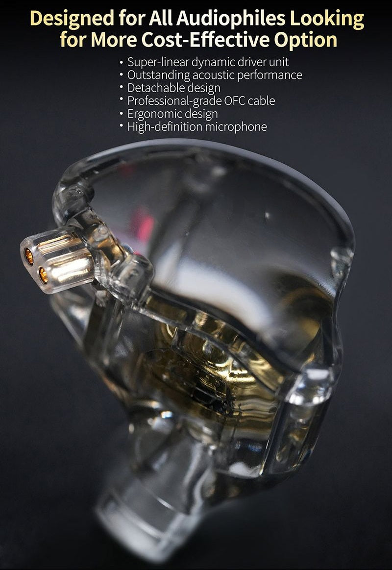 Belro in-ear monitors with sleek black design, wired audio earbuds for high-quality sound and comfortable fit.