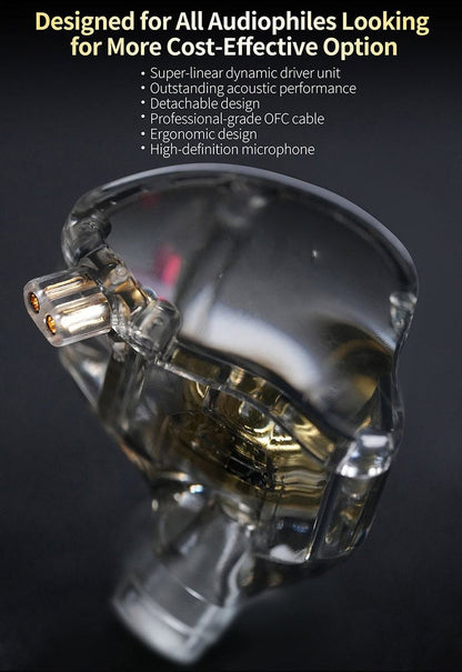 Belro in-ear monitors with sleek black design, wired audio earbuds for high-quality sound and comfortable fit.